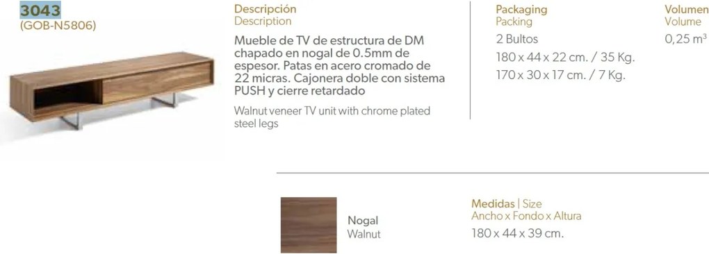 Comoda TV eleganta design LUX Goblen AC-GOB-N5806