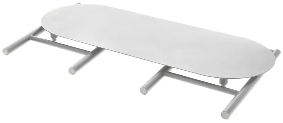 Bancă de grădină gri deschis din metal Disc – Zone