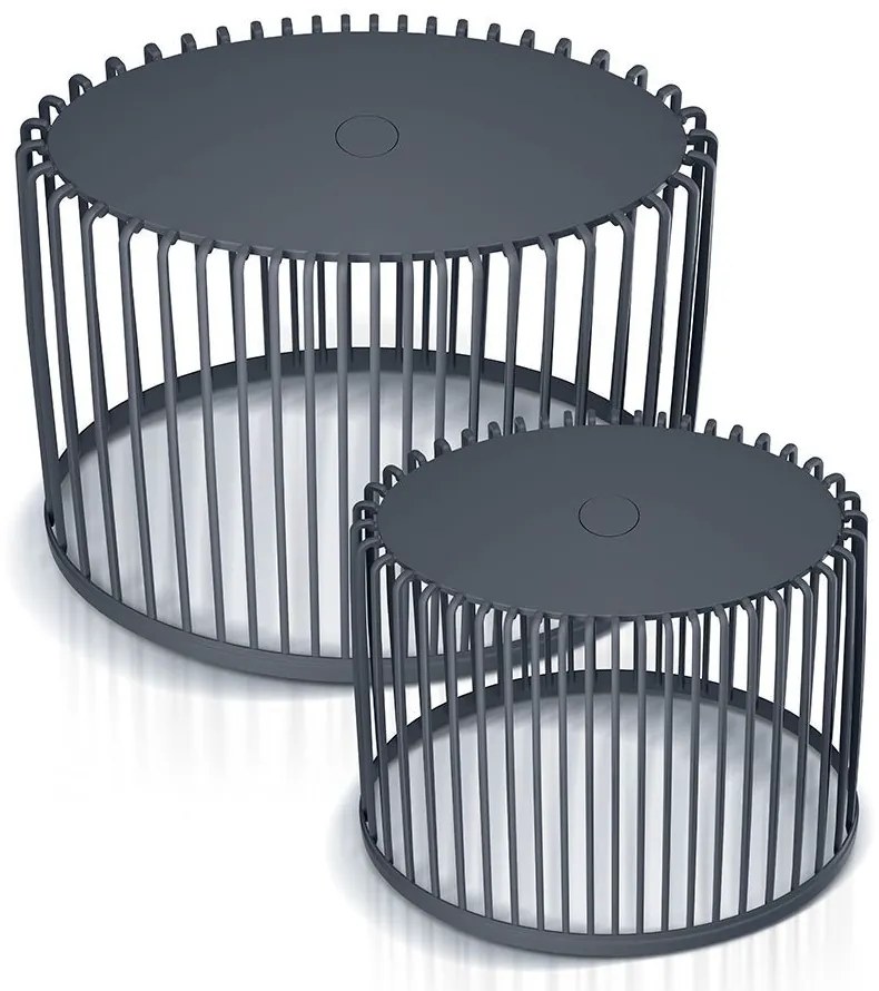 Set 2 cosuri universale ovale, 30 + 55 l, antracit