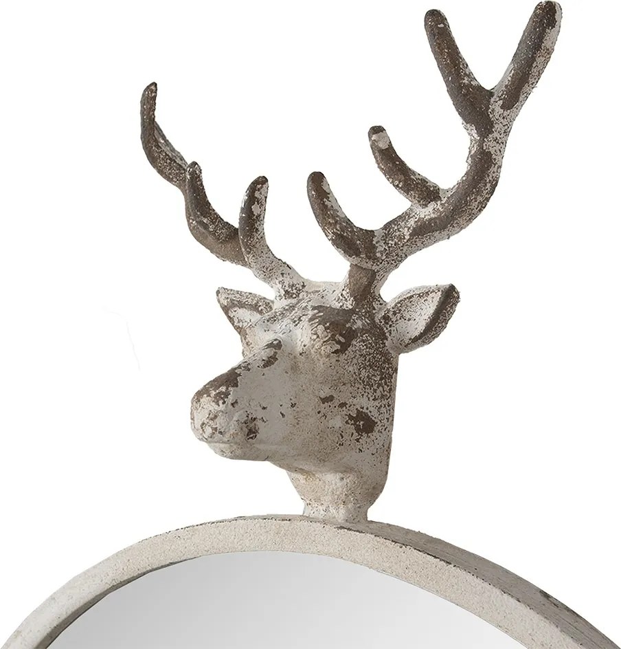 Oglinda de perete, alba, din metal, 50x10x89 cm, Deer