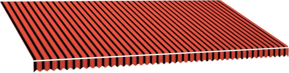 vidaXL Pânză de copertină, portocaliu și maro, 600 x 300 cm