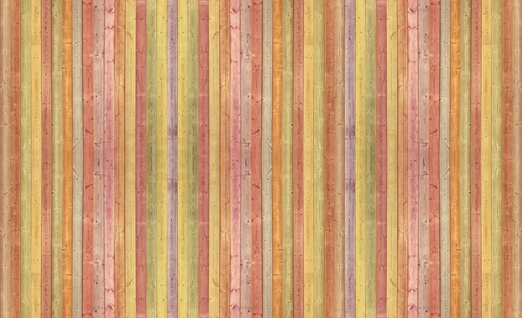 Fototapet - Textura - Scăndura colorată (152,5x104 cm), în 8 de alte dimensiuni noi