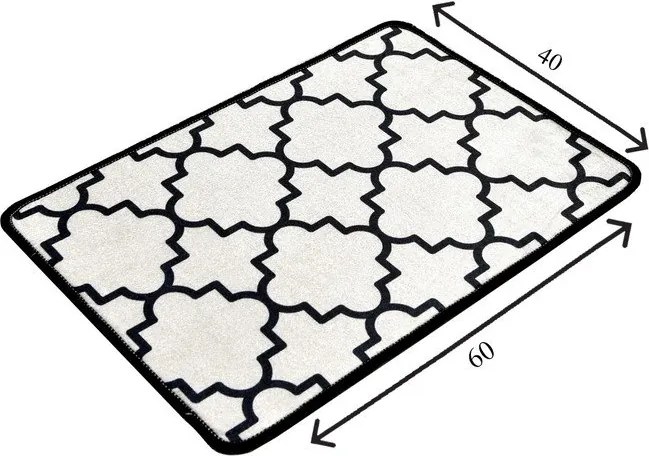 Covoraș de baie negru/bej 40x60 cm Kupa – Foutastic