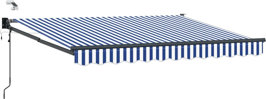 vidaXL Cort electric retractabil Albastru și Alb 2,5 x 2 m