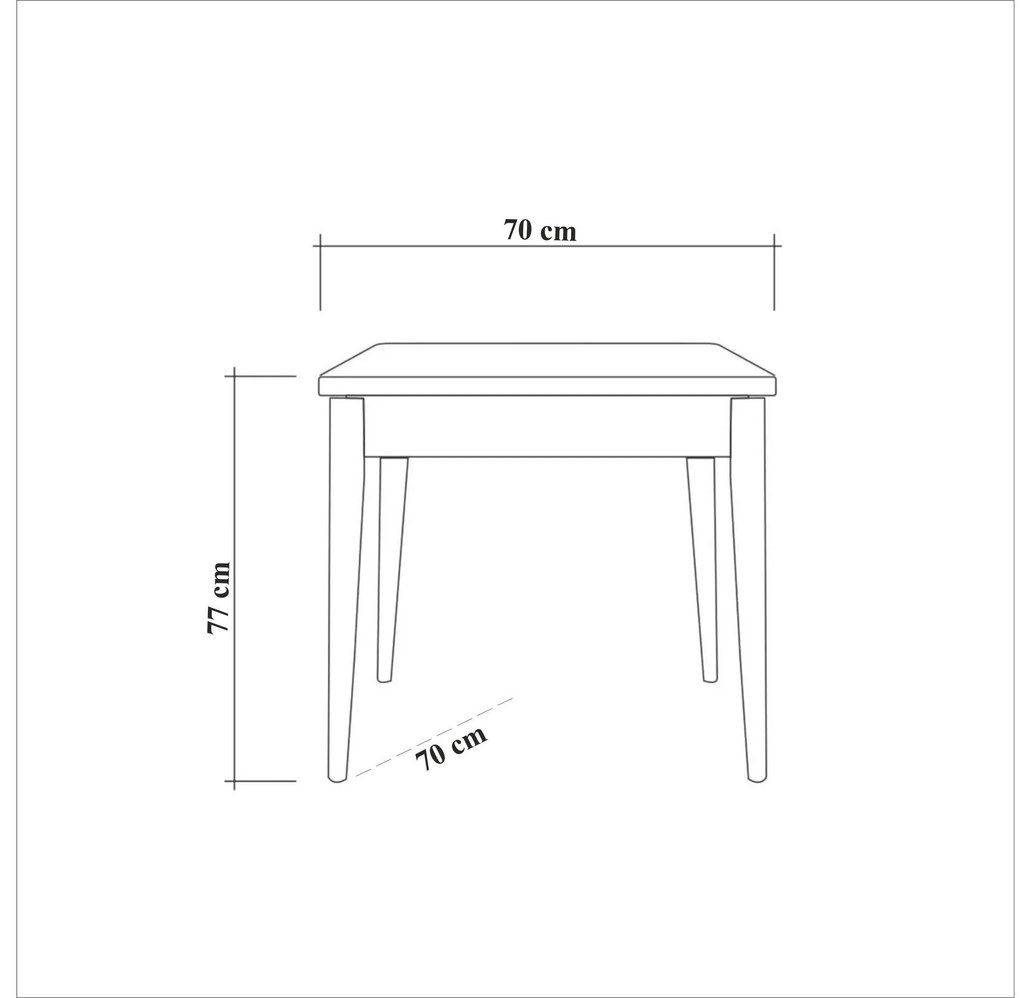 Set mobilier sufragerie Duvasa 12 (negru) (pentru 2 persoane). 1095033