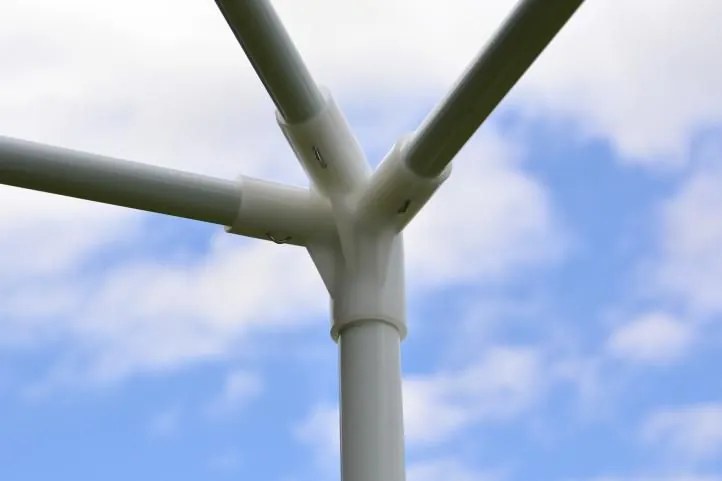 Cort de petrecere în grădină-albastru3 x3m+2 pereți laterali