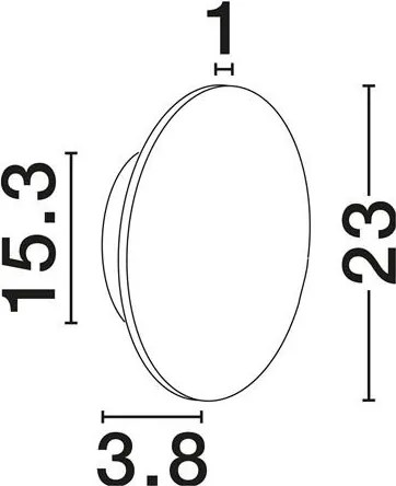 Aplica perete din travertin cu lumina ambientala VIANO 23cm