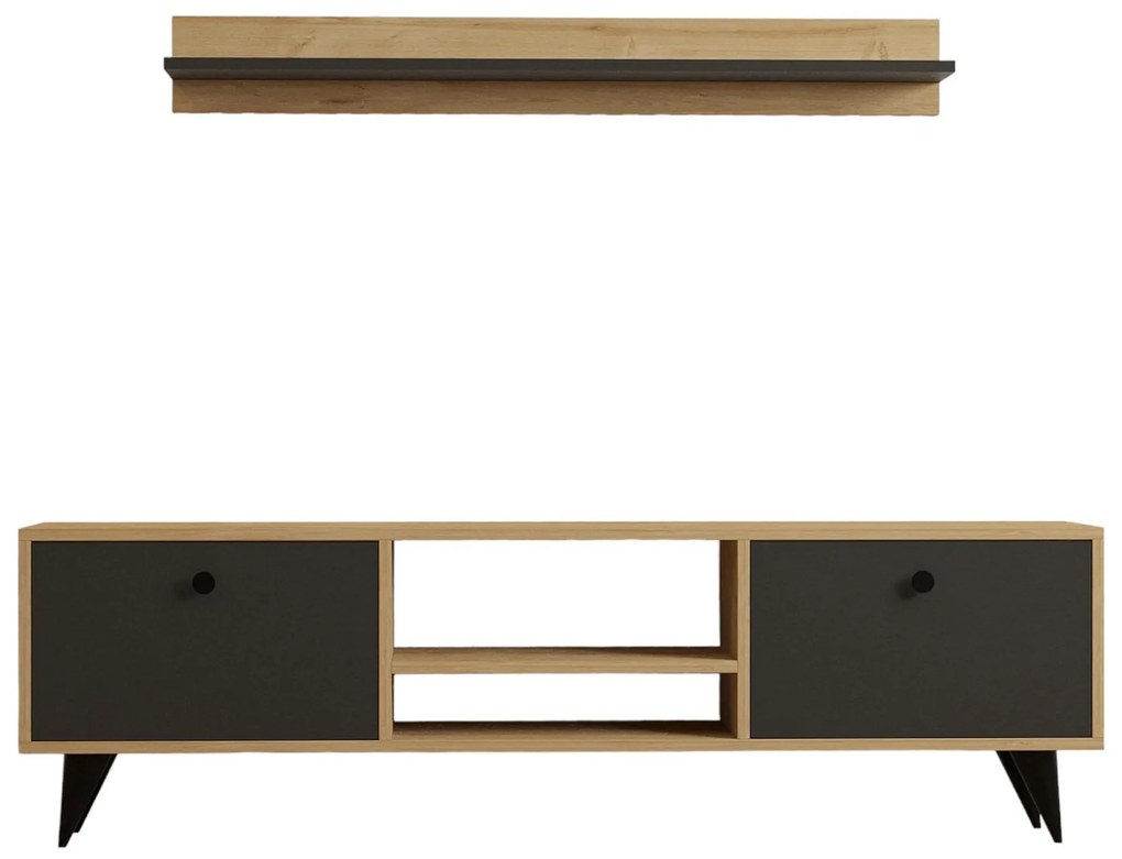 Mobilier living Nateda (stejar zafir + antracit) . 1095565