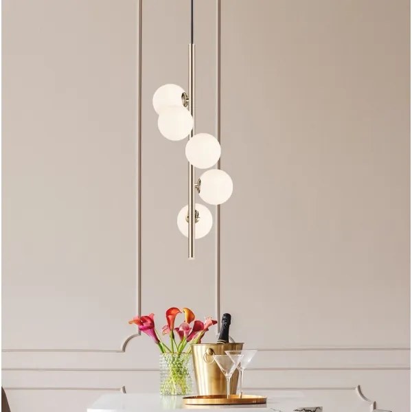 Lustră pe cablu Zuma Line P0574-05E-F7AA ARCTURUS 5xG9/4W/230V auriu