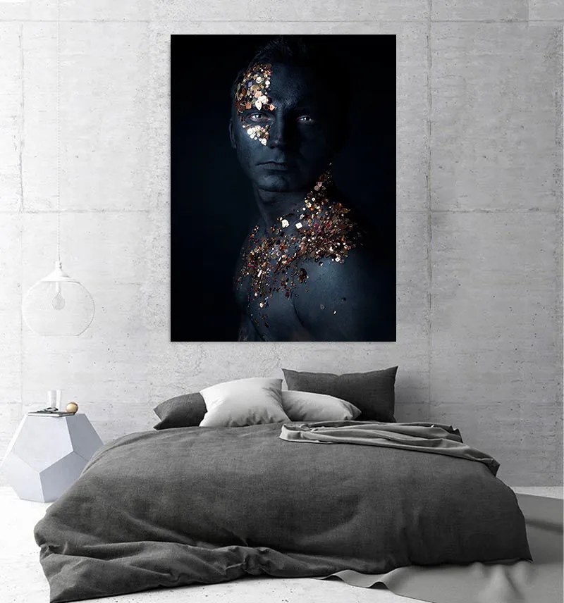 Tablou canvas Blue Cristal Men 60x40 cm