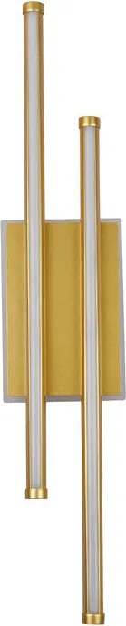 Aplică LED ERSTE Flame 30W Auriu 505x100x50mm, 2850lm, 3CCT Dimabilă, Corp Iluminat Perete Modern, Design Luxos, Ideală Living, Hol, Dormitor