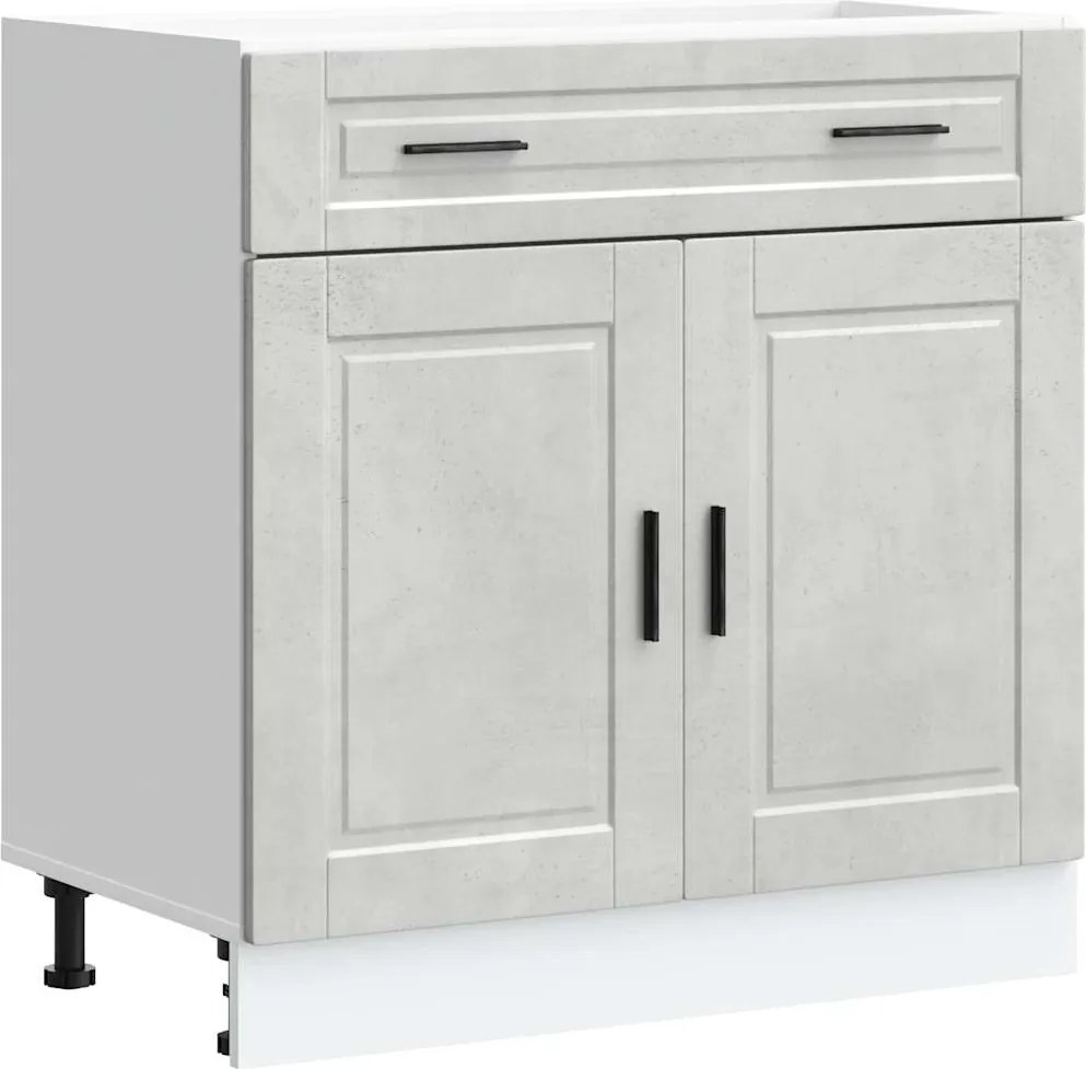 vidaXL Dulap de bază de bucătărie „Porto” Lemn prelucrat gri beton