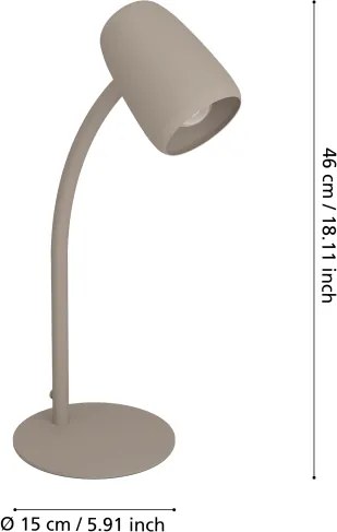 Eglo 901829 - Lampă de masă CARLO, 1 x E14, 18 W, 230 V, crem