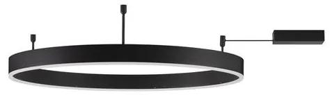 Lustra/Plafoniera LED dimabila design circular MOTIF Black 80cm