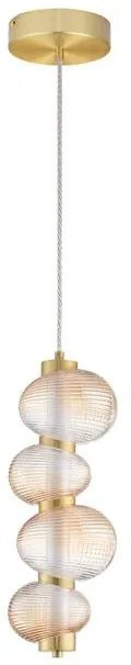 Lustra suspendata LED design modern Leda auriu