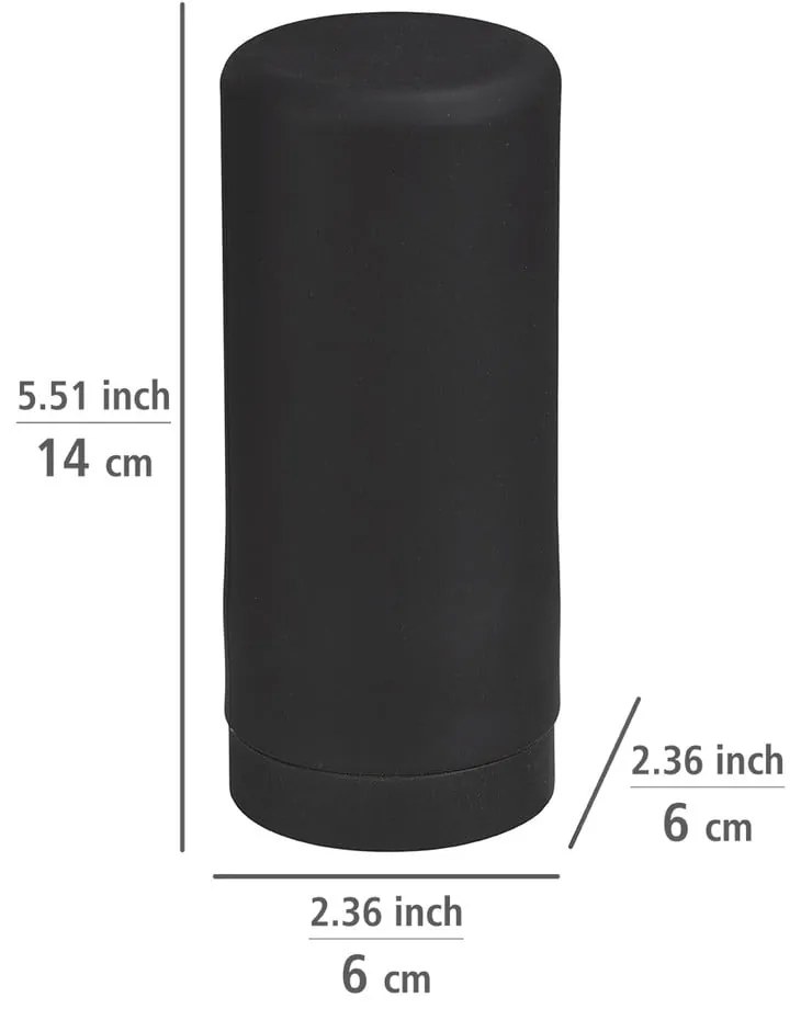 Dozator / dispenser de săpun din silicon Wenko Easy Squeez-e, negru