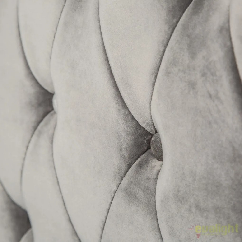 Pat elegant tapitat cu catifea gri argintiu, Extravagancia 180x200cm A-38968 VC