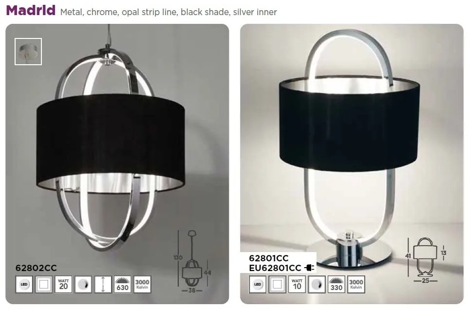Veioza, Lampa de masa LED design modern Madrid
