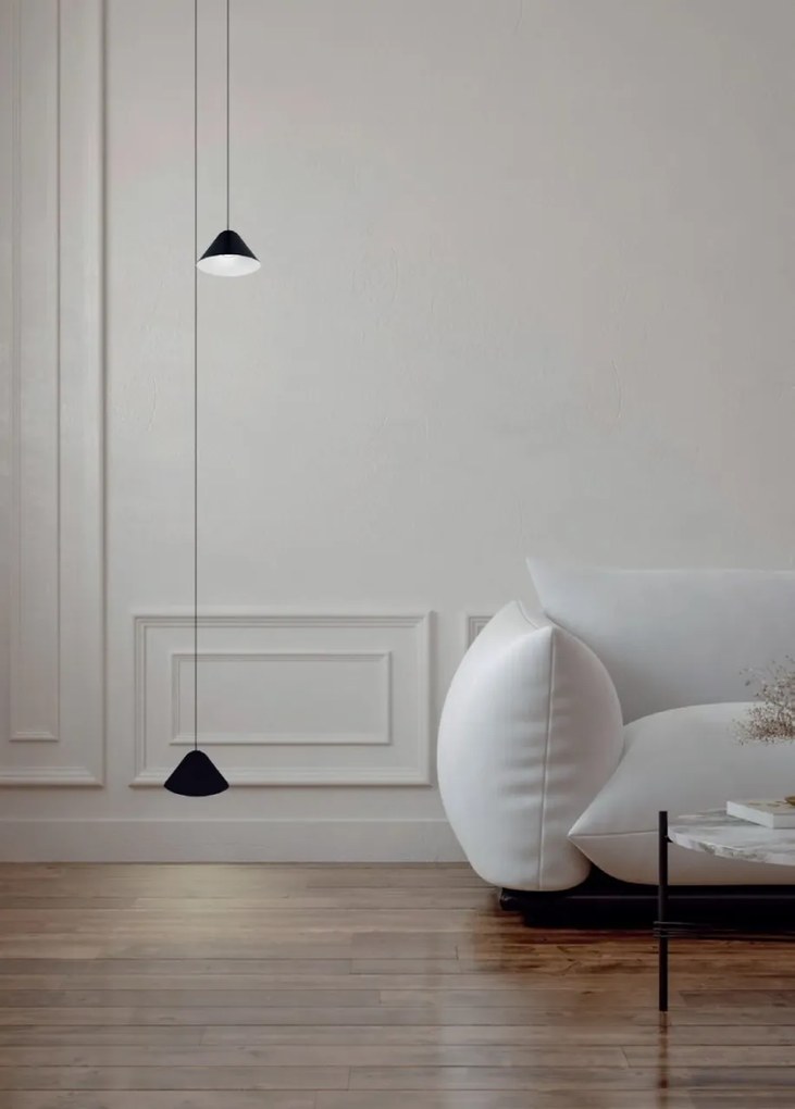 Pendul LED design minimalist modern, GRUISSAN negru MA-8466