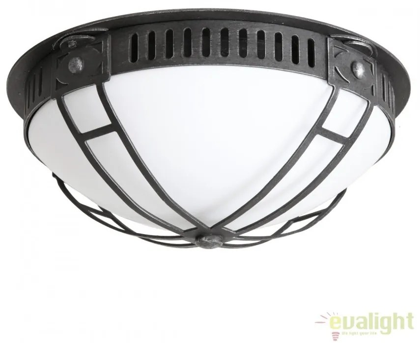 Plafoniera iluminat exterior din fier forjat, diametru 42cm, DE 2578-A