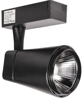 Spot cu LED integrat Beta 20W 1400 lumeni, negru, pentru șină Novelite