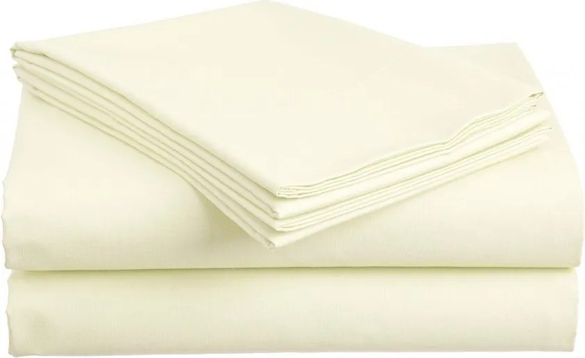 Cearsaf din bumbac 140x240 cm crem, 100% bumbac