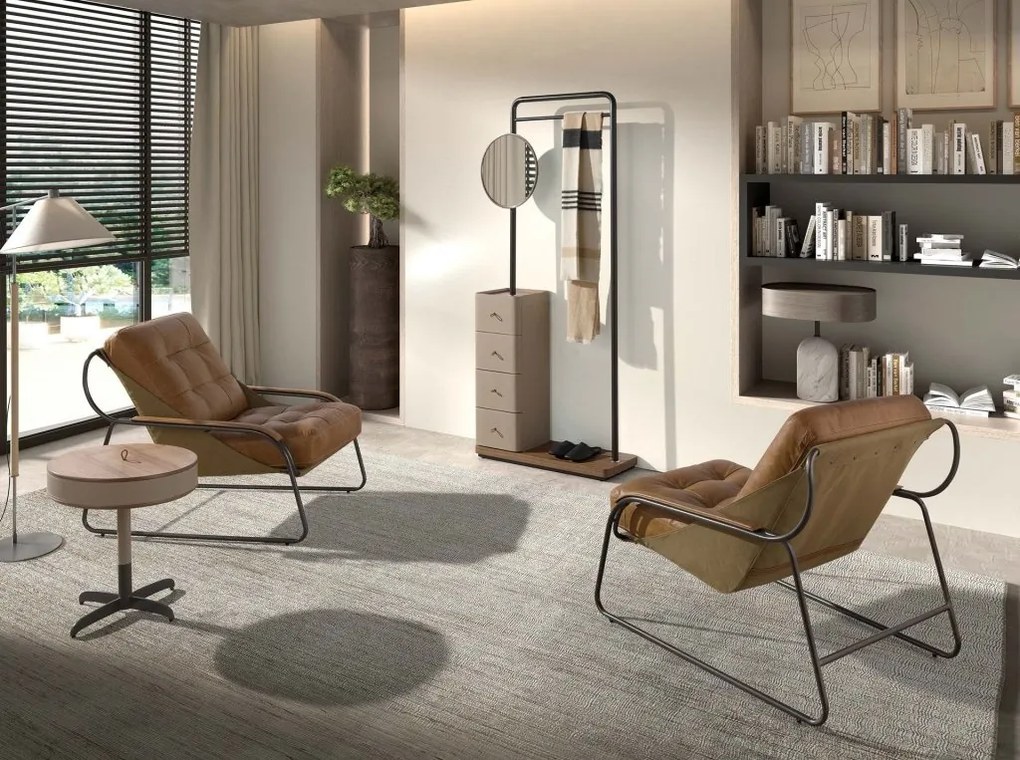 Masuta rotunda LUX Walnut