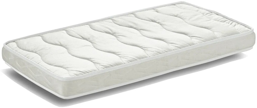 Pat Mașină de Poliție pentru copii, 2 Piese , include Saltea, 70x140 cm, Albastru (MDF) – Vipack