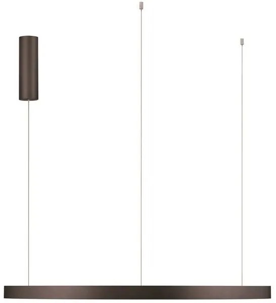 Lustra LED circulara ELOWEN 98cm, maro