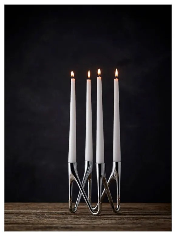 Sfeșnic Morsø Roots, argintiu