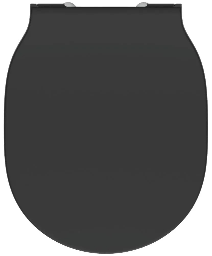 Capac WC wrapover, Soft-Close, negru Negru mat
