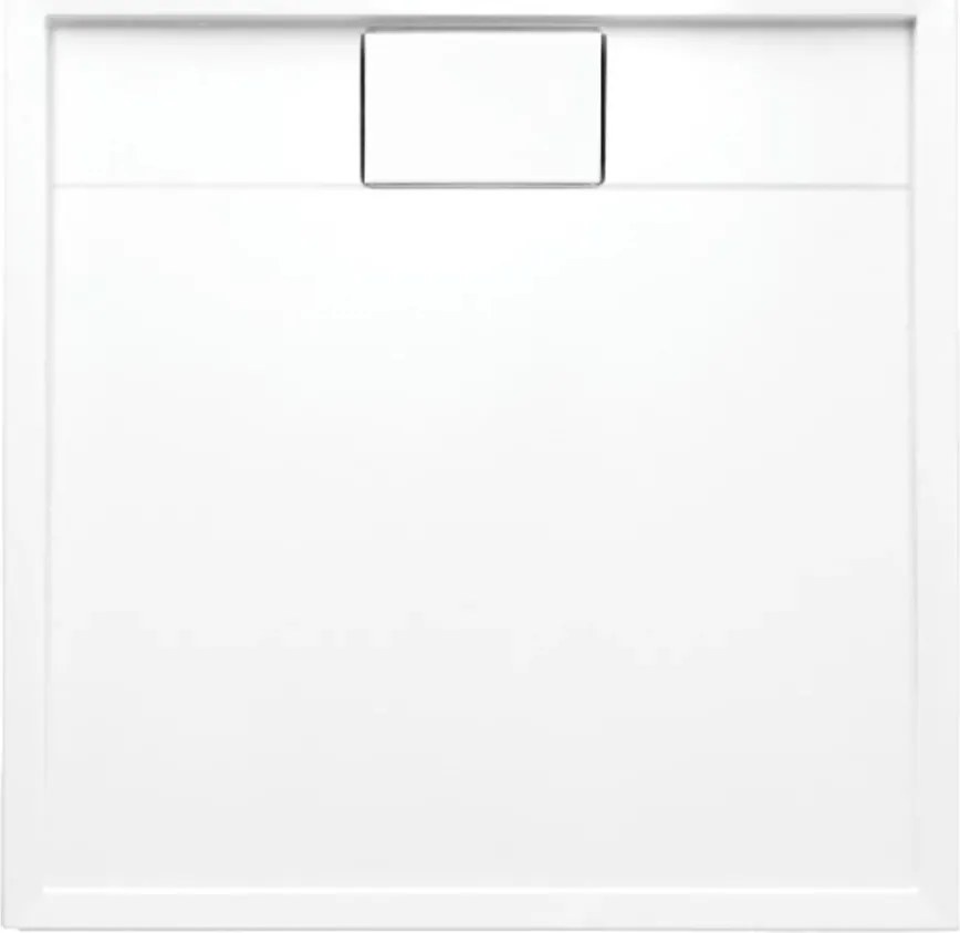 Cadita dus patrata din acril Omnires Brooklyn alb  90x90 cm