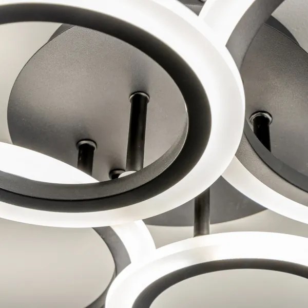 Lustră LED dimabilă aplicată Brilagi ORBITS LED/50W/230V 3000-6500K antracit + telecomandă