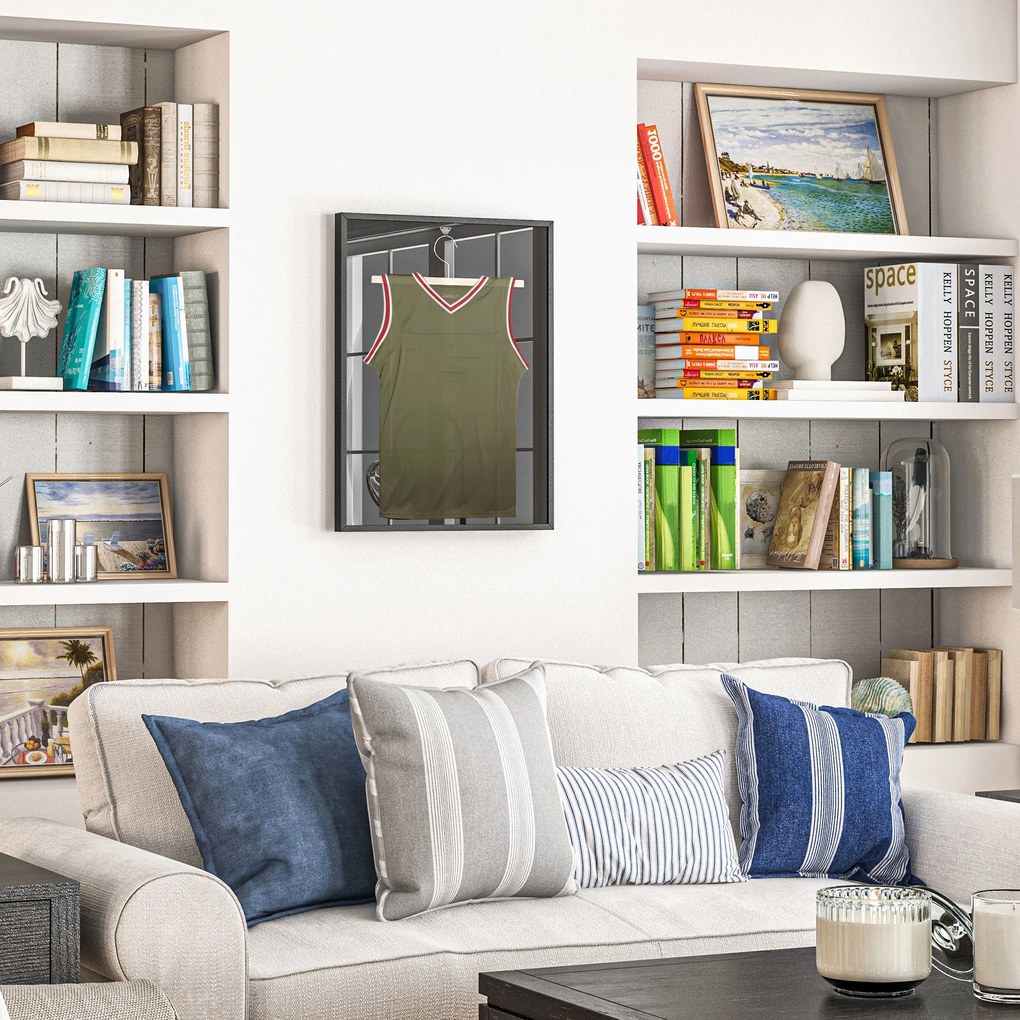 Cadru HOMCOM T-frame pentru tricou in aluminiu si acrilic cu protectie UV, 60 x 80 cm | Aosom Romania