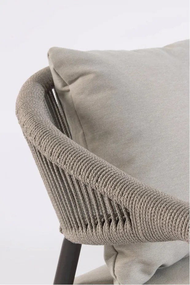 Set mobilier de grădină kaki/taupe din aluminiu pentru 2 persoane Millor – Bizzotto