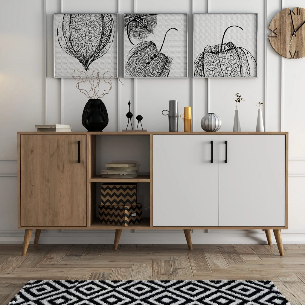Dulap Essex (Stejar + Alb). 1073268