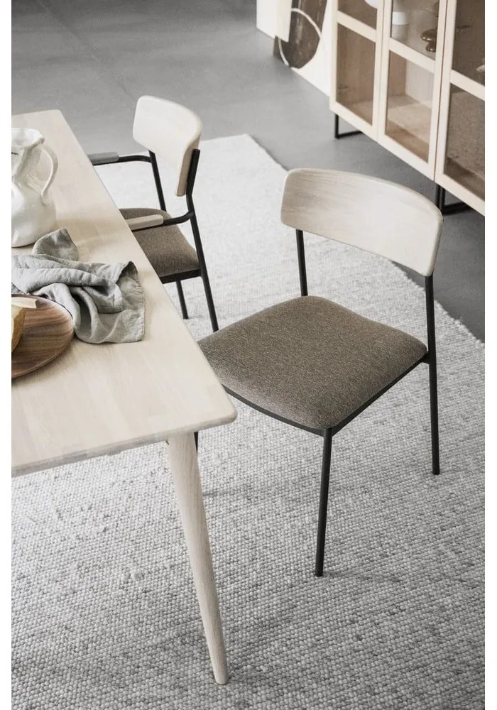 Scaune de dining bej/natural 2 buc. Maymont – Rowico