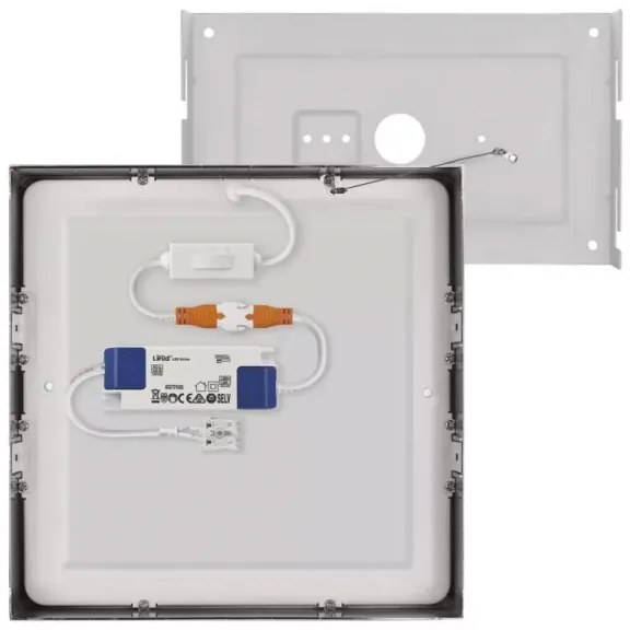 Plafonieră LED/21W/230 3000/3500/4000K 22,5x22,5 cm crom