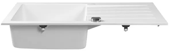 Sapho - Chiuvetă de bucătărie 78 x 44 cm, din granit, alb