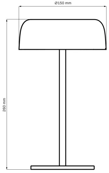 Lampă LED dimabilă de masă TRYPOLIS LED/2W/5V USB 1800 mAh IP44 negru