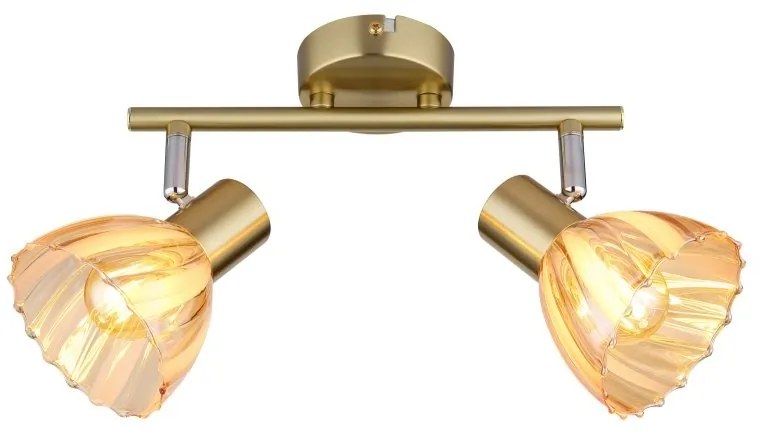 Plafoniera metal alama sticla chihlimbar ZACHERY 2L