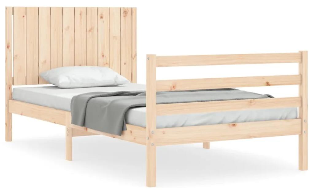3194756 vidaXL Cadru de pat cu tăblie, 100x200 cm, lemn masiv