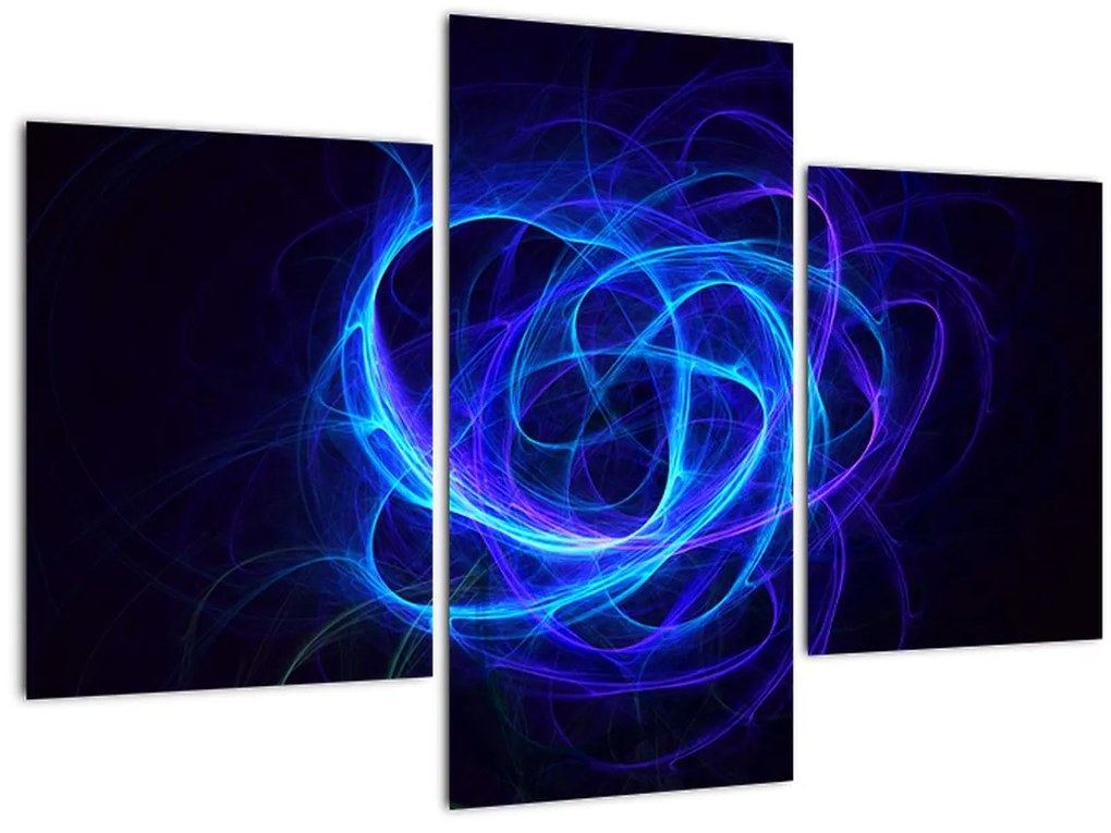 Tabloul cu ghem albastru abstract (90x60 cm)