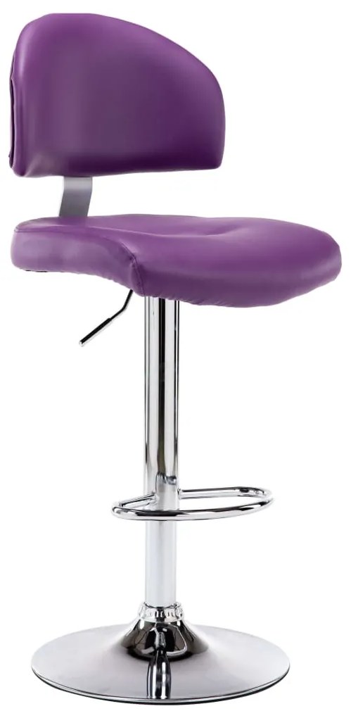 249654 vidaXL Scaun de bar, violet, piele ecologică