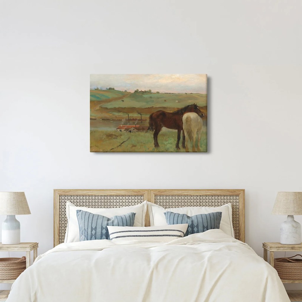 Tablou - Edgar Degas, Horses in a Meadow, reproducere (90x60 cm)