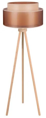 Lampadar WOOD Duolla BOHO 1xE27/15W/230V d. 45 cm cupru/maro/bej
