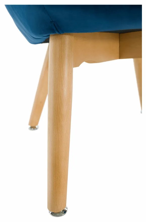 Fotoliu de design, catifea Velvet albastru, FODIL