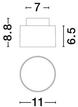 Spot aplicat, Plafoniera LED Ozen negru, 11cm