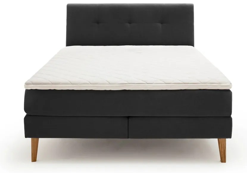 Pat boxspring gri antracit 160x200 cm Stockholm – Meise Möbel