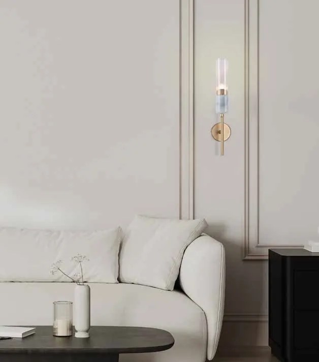 Aplica design decorativ modern MARBLE alb/auriu
